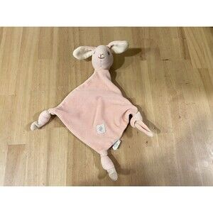MiYim Simply Organic Bunny Lovey Lovie Security Blanket Knotted Corners Pink